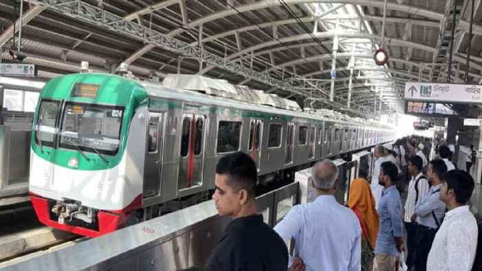 ৭ ঘণ্টা পর মতিঝিল–শাহবাগ রুটে মেট্রোরেল চালু